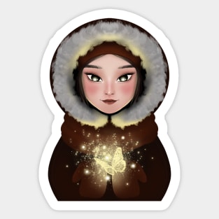 Winter girl Sticker